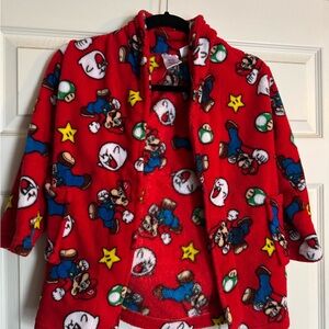 Red Super Mario Fleece kids robe